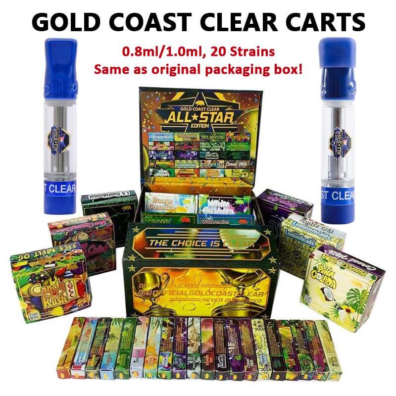 Gold Coast Clear Carts All Star Edition Disposable THC Vape Cartridge