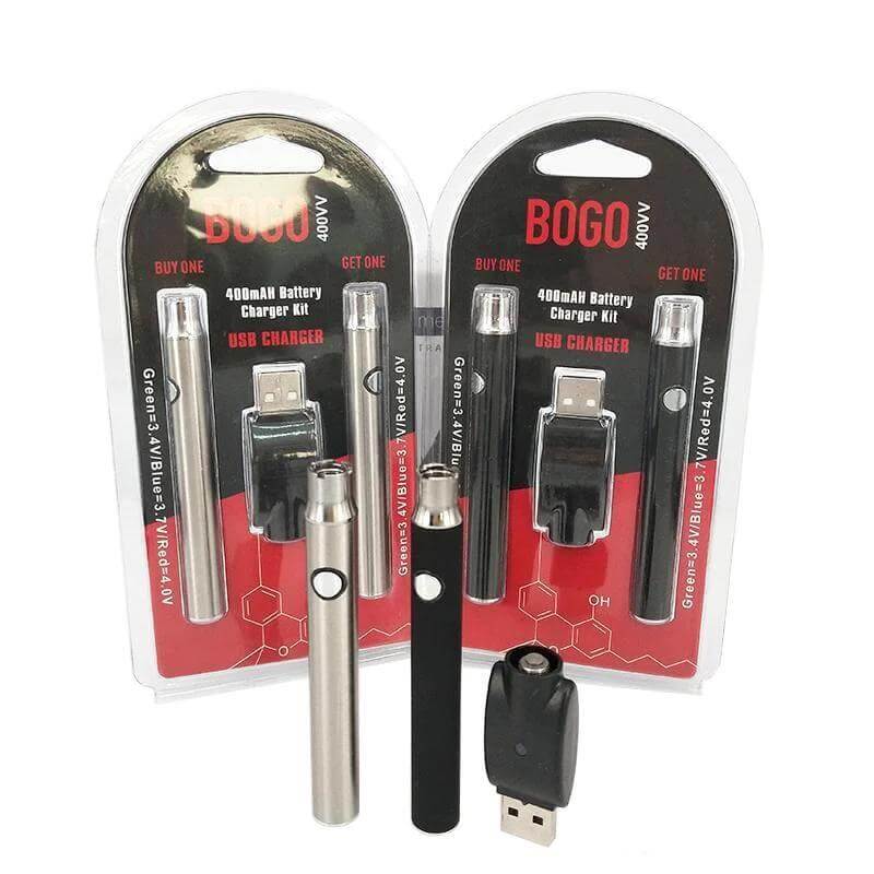 Bogo Double Pack Battery For Vape Cartridges Cart Pen THC