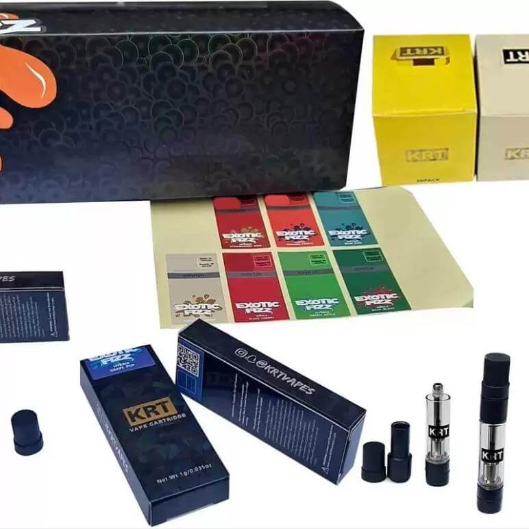 Black KRT Cart THC Delta 8 Vape Cartridges Premium CBD Carts