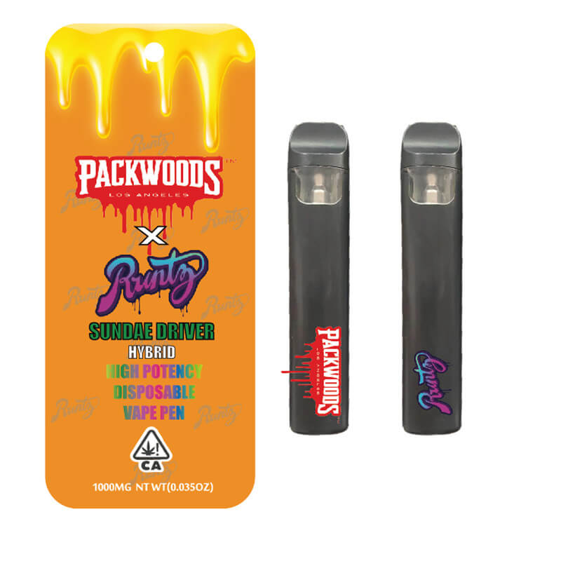 Packwoods X Runtz High Potency Disposable Vape Pen 1ML THC Battery