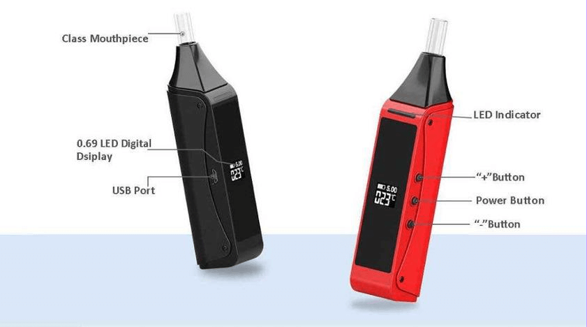 Edge V2 Hugo Dry Herb Vaporizer Heating Ceramic Chamber Herbal Vaporizer Battery