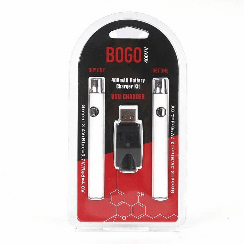 Bogo Dual CBD Battery 400Mah Custom Double Vape Pen Rechargeable Vaporizer Battery